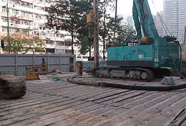 Pipe Pile Installation near Tung Tau II Estate (eastern side of the river) has commenced