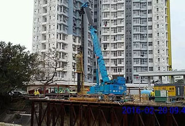 Pipe pile Installation near Tung Wui Estate has completed